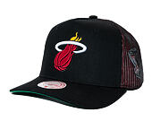 Kšiltovka Mitchell & Ness - NBA Tremor Trucker - Miami Heat - Black