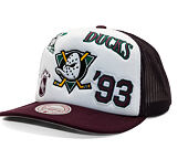 Kšiltovka Mitchell & Ness - Gridlock Trucker Vntg - Anaheim Ducks - White