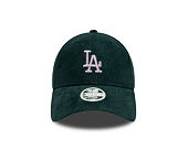 Dámská Kšiltovka New Era - MLB Cord 9FORTY - LA Dodgers - Dark Green / Lavender