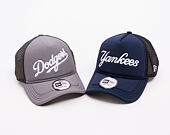 Kšiltovka New Era - MLB Foam Script 9FORTY Trucker - LA Dodgers - Graphite