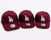 Dětská Kšiltovka New Era - MLB League Essential 9FORTY Trucker - LA Dodgers - Burgundy / White