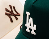 Kšiltovka New Era - MLB League Essential 9FORTY A-Frame - LA Dodgers - Dark Green / Cream