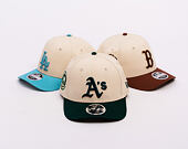 Kšiltovka New Era - MLB WS Patch Retro 9FORTY M-CROWN - Oakland Athletics - Cream / Dark Green