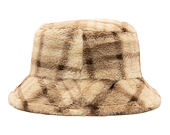 Klobouk Kangol - Faux Fur Bucket - Beige Multi Plaid