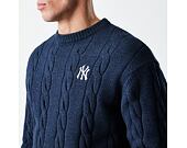 Svetr New Era - MLB Cable Knit Crew - NY Yankees - Navy