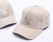Kšiltovka New Era - MLB Melton Wool 9FORTY A-Frame - NY Yankees - Stone