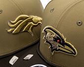 Kšiltovka New Era - NFL25 "Salute to Service" - 9SEVENTY Stretch-Snap - Baltimore Ravens