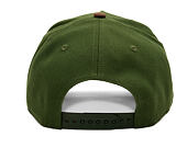 Kšiltovka New Era - MLB Suede Visor 9FORTY A-Frame - LA Dodgers - Rifle Green / Brown