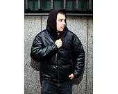 Bunda Karl Kani - Metal Signature Pu Leather Puffer Jacket - Black