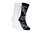 Ponožky New Era - Paisley Crew Socks 2pk - White / Navy