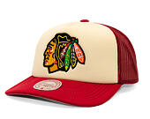 Kšiltovka Mitchell & Ness - NHL Vintage Block Trucker - Chicago Blackhawks - Cream