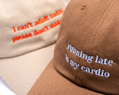 Kšiltovka 8by8 - Dadcap - "running late is my cardio" - Brown/Sky Blue