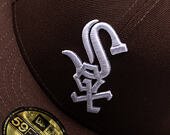 Kšiltovka New Era - MLB Seasonal 59FIFTY - Chicago White Sox - Burnt Wood - Brown