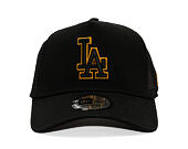 Kšiltovka New Era - MLB Outline 9FORTY Trucker - LA Dodgers - Black