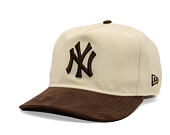 Kšiltovka New Era - MLB Suede Visor 9FIFTY A-Frame - NY Yankees - Cream