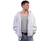 Mikina Karl Kani - Signature Oversized Zip Hoodie - Heather Grey