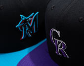 Kšiltovka Nike - Dri-Fit Pro - Colorado Rockies - Black 00A/Court Purple 51L