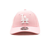 Dětská Kšiltovka New Era - MLB Linen 9FORTY M-CROWN - LA Dodgers - Pink Rouge / White