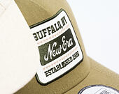 Kšiltovka New Era - Branded Buffalo Patch Linen 9FORTY A-Frame - New Olive