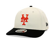 Kšiltovka New Era - MLB Side Script 9FORTY M-CROWN - NY Mets - Cream / Black