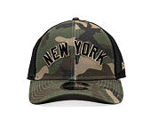 Kšiltovka New Era - MLB Wordmark Camo 9FORTY M-CROWN - NY Yankees - Woodland Camo
