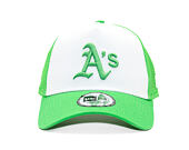 Kšiltovka New Era - MLB Essential 9FORTY A-Frame Trucker - Oakland Athletics - Green / White