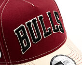 Kšiltovka New Era - NBA City Icon 9FORTY A-Frame - Chicago Bulls - Cardinal / Cream