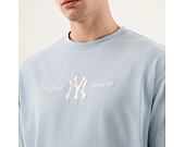 Triko New Era - MLB Script Oversized Tee - NY Yankees - Sky Blue