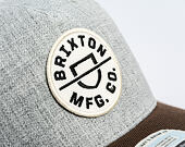 Kšiltovka Brixton - Crest C Mp Snapback - Heather Grey/Pinecone Brown