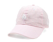 Dětská Kšiltovka New Era - MLB Seersucker 9TWENTY - LA Dodgers - Pink Rouge
