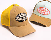 Kšiltovka Von Dutch - Baseball Cap - California Patch - Tan / Yellow