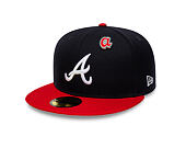 Kšiltovka New Era - MLB IMAGE DROP Cooperstown Icon 59FIFTY - Atlanta Braves - Navy / Scarlet