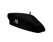 Dámský Baret New Era - MLB Wool Script Beret - NY Yankees - Black
