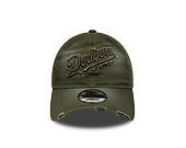 Kšiltovka New Era - MLB Distressed Wordmark 9TWENTY - LA Dodgers - New Olive