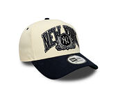 Kšiltovka New Era - MLB Wordmark Suede 9FORTY A-Frame - NY Yankees - Cream / Navy
