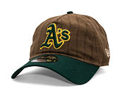 Kšiltovka New Era × Three Looms - Chestnut Pinstripe 9TWENTY A-Frame - Oakland Athletics