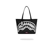 Taška Sprayground - Black And White Drip Check Shark Tote