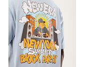 Triko New Era - Branded Block Party Graphic Oversized Tee - Sky Blue