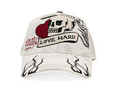 Kšiltovka Ed Hardy - Unisex Live Fast Love Hard 5 Panel Trucker Cap - White