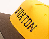 Kšiltovka Brixton - Homerun Snapback - Golden Hour/Walnut Brown