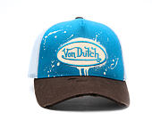 Kšiltovka Von Dutch - Baseball - Print & Embroidery - Light Blue / Brown