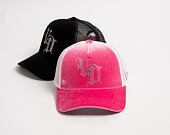 Dámská Kšiltovka Von Dutch - Baseball - Velvet Rhinestone Logo - White / Pink