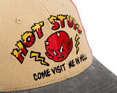 Kšiltovka Capslab - Hot Stuff Trucker - Come Visit Me In Hell Distressed - Sand / Red