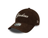 Dámská Kšiltovka New Era - MLB Cord Script 9TWENTY - NY Yankees - Chestnut Brown / Stone
