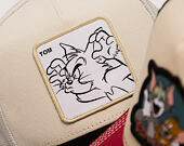 Kšiltovka Capslab - Tom & Jerry Trucker - Tom Line Art Suede Visor - Off White / Black