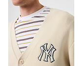 Svetr New Era - MLB Knit Cardigan - NY Yankees - Cream