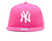 Dětská kšiltovka New Era 9FIFTY Kids MLB League Basic New York Yankees Snapback Pink / White
