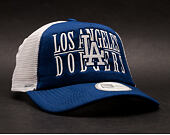 Kšiltovka New Era Trucker Word Stack Los Angeles Dodgers Dark Royal/Gray Snapback