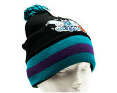 Kulich Mitchell & Ness Black Out Team Stripe Charlotte Hornets Black/Teal