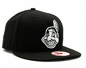 Kšiltovka New Era League Basic Cleveland Indians Black/White Snapback